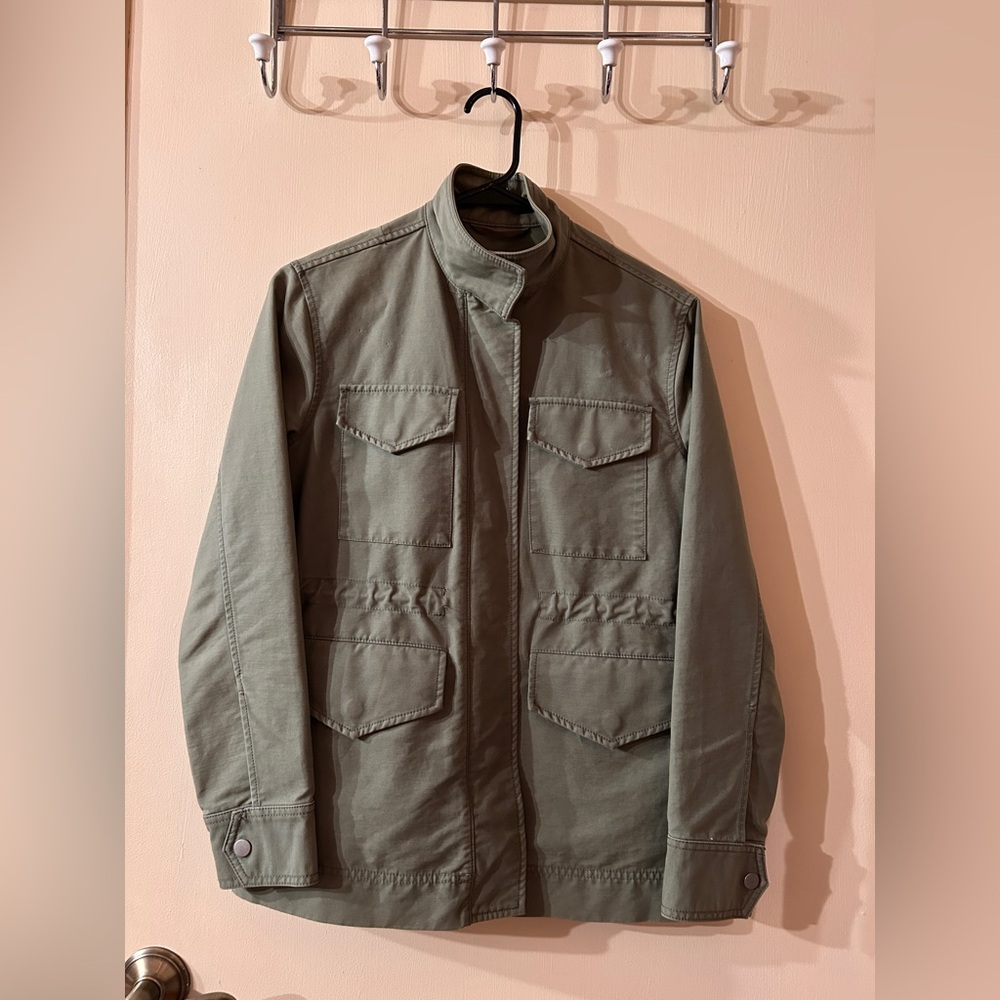 EVERLANE | army green utility chore coat | 100% cotton | XS